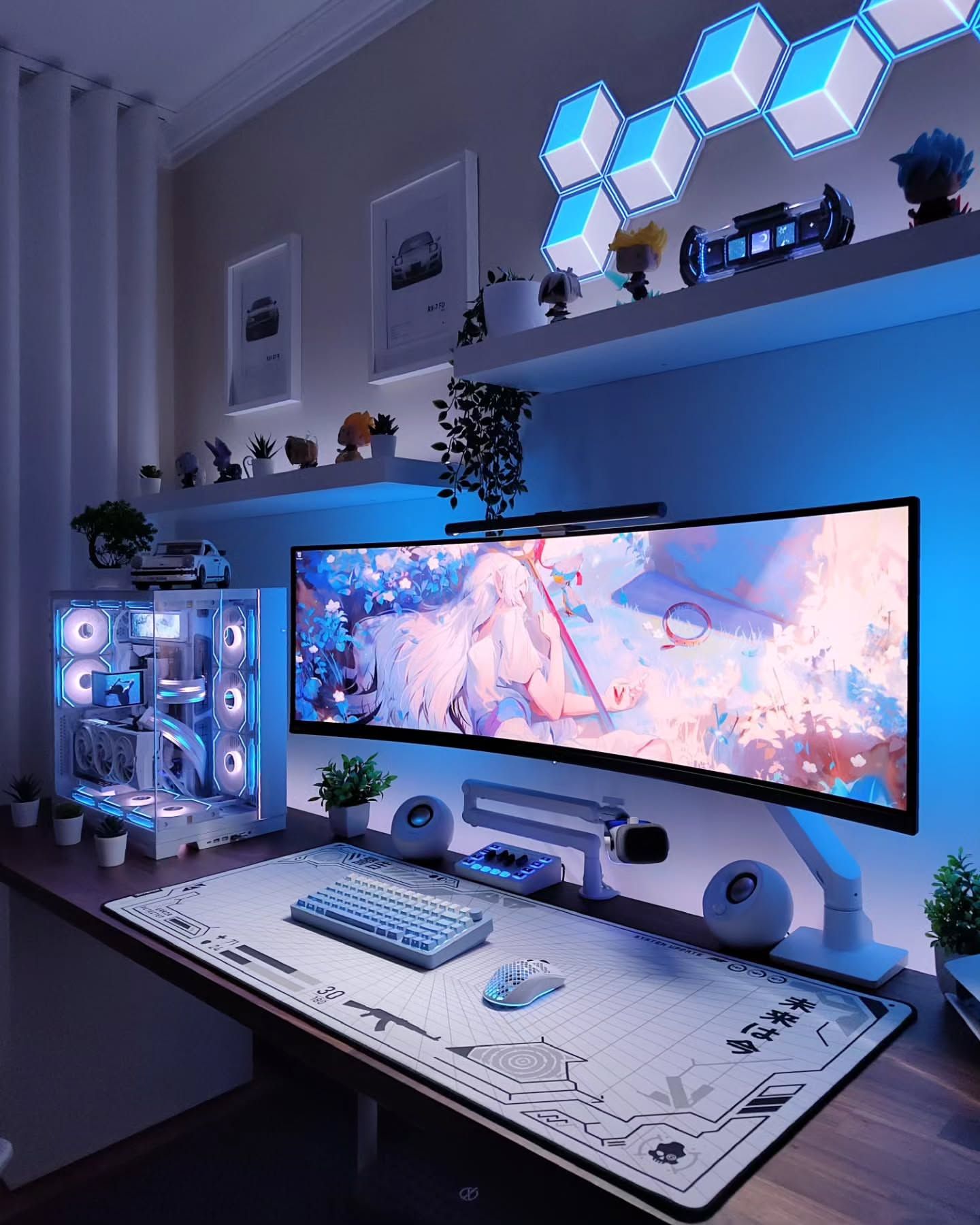 A gaming analyst comparing hardware profile statistics on a screen